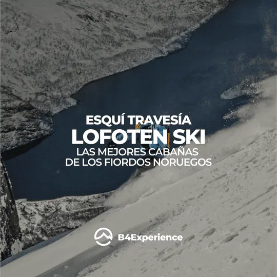ESQUÍ DE TRAVESÍA EN LOFOTEN CABAÑA JUNTO AL MAR